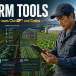 AI farm tools helping a Hokkaido farmer use Codex and ChatGPT to manage greenhouse systems and crop data