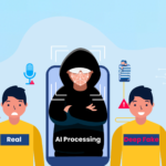 AI deepfake scam warning showing fake CFO video call and $25M fraud risk