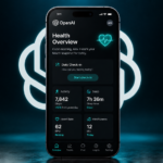 ChatGPT Health app screen with medical records and safety warning